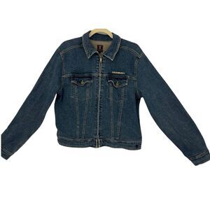 Vintage Hummer Women's Jean Jacket with Embroidered HUMMER on Front